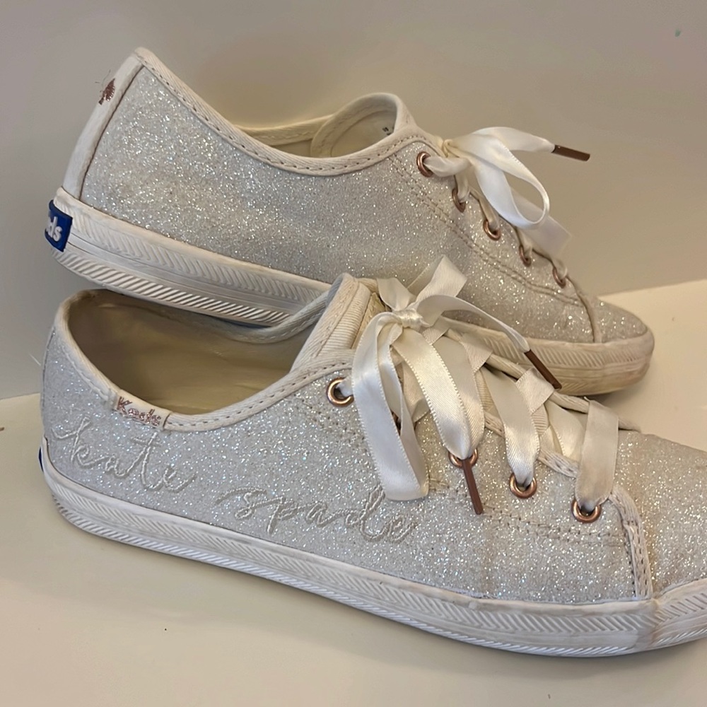 Keds by Kate Spade, kids, silver sparkle shoe.